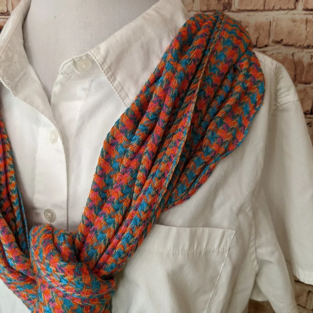 Multi-Color Scarf 82 long by 20 Wide with Tassels